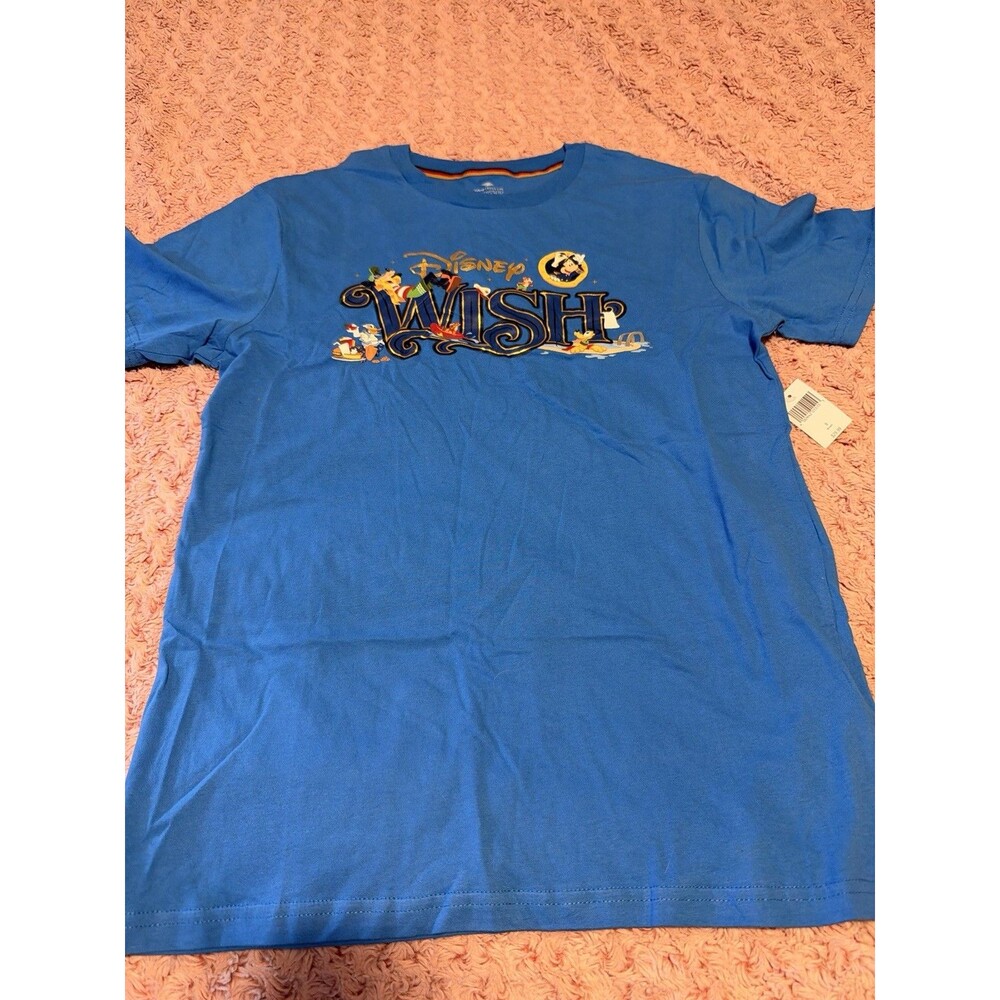 Disney Cruise Line Disney DCL Wish Blue Graphic T-Shirt Adult Unisex Small NWT
